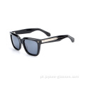 Trendy Unissex Full Rim States Stripe Grey Tortoise Top Quality Acetato Sunglasses